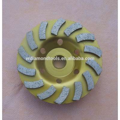 4" power tools turbo diamond grinding cup wheel for concrete